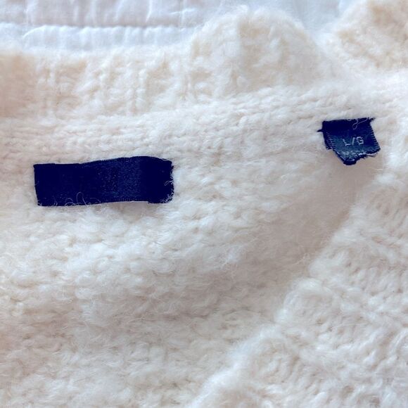 ATM Anthony Thomas Melillo Ivory Alpaca Wool Destroyed Chenille Sweater large - Picture 4 of 8